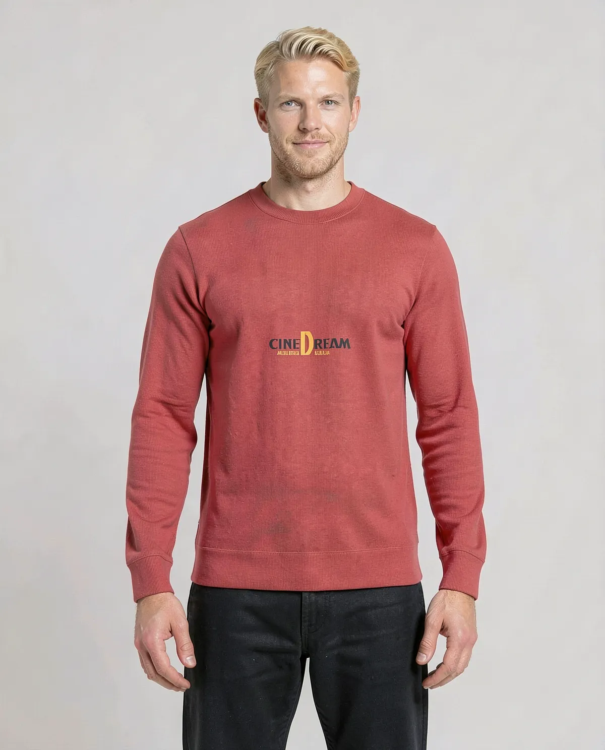 Maglia di Sweat organica con finitura rossa 59