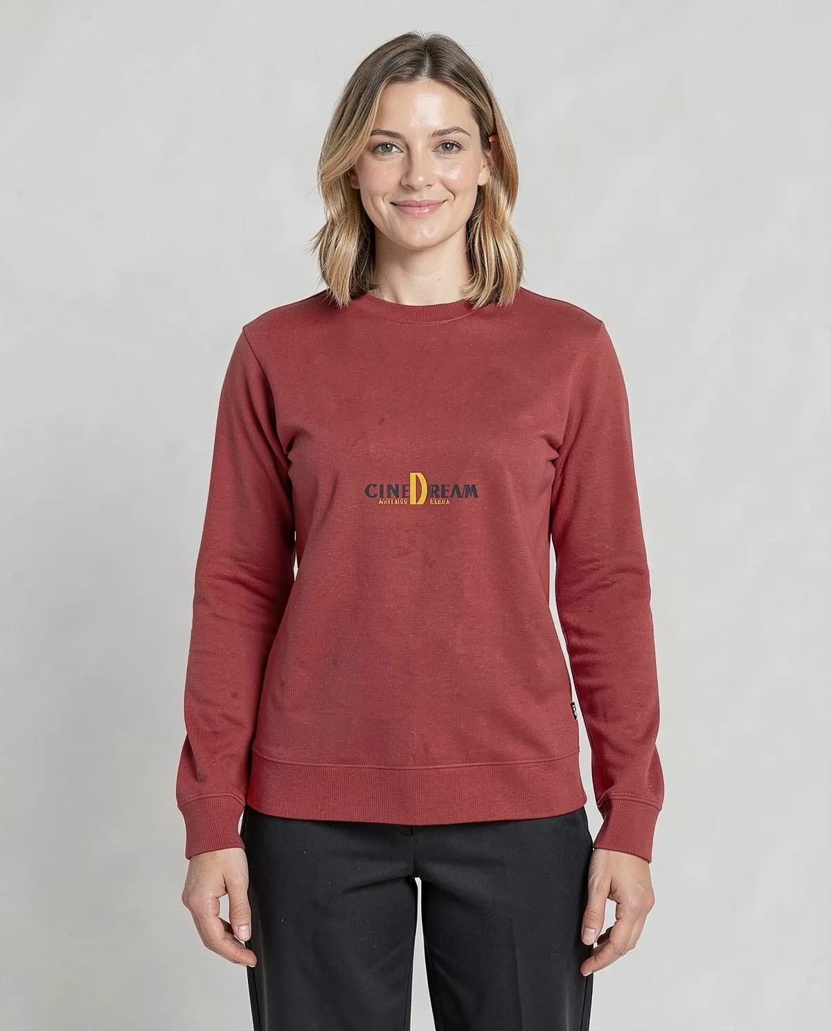 Maglia di Sweat organica con finitura rossa 59
