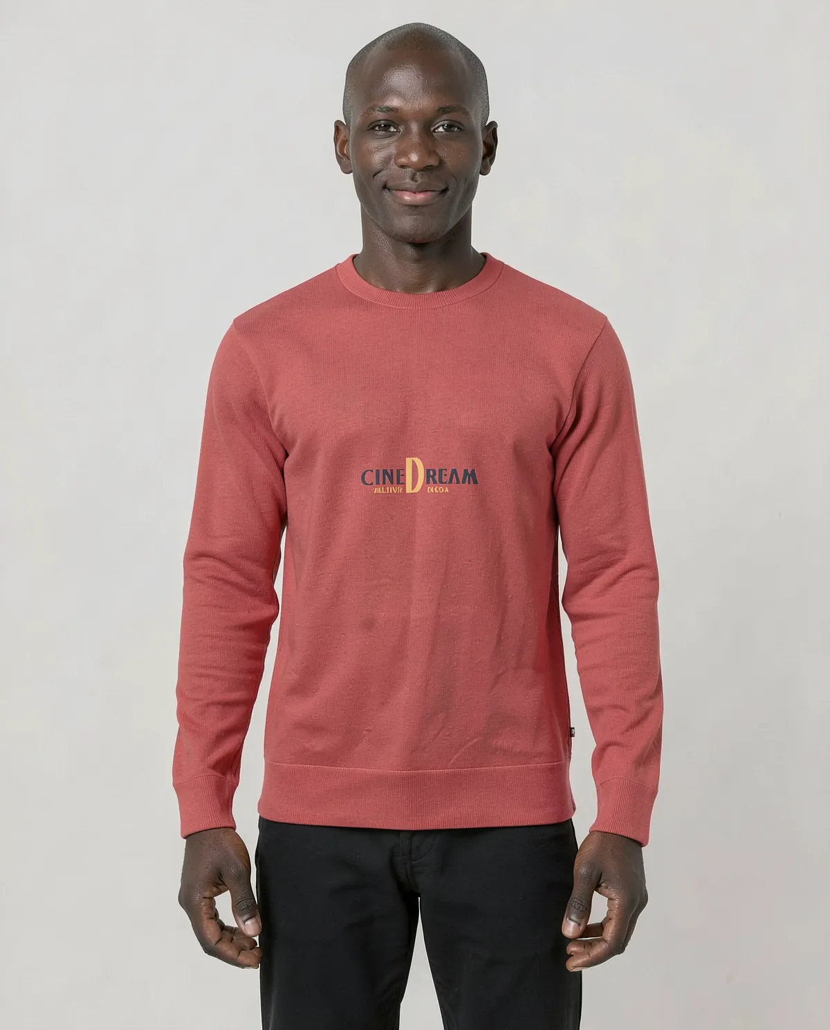 Maglia di Sweat organica con finitura rossa 0