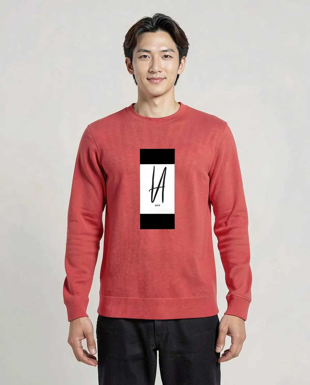 Maglia di Sweat organica con finitura rossa 0