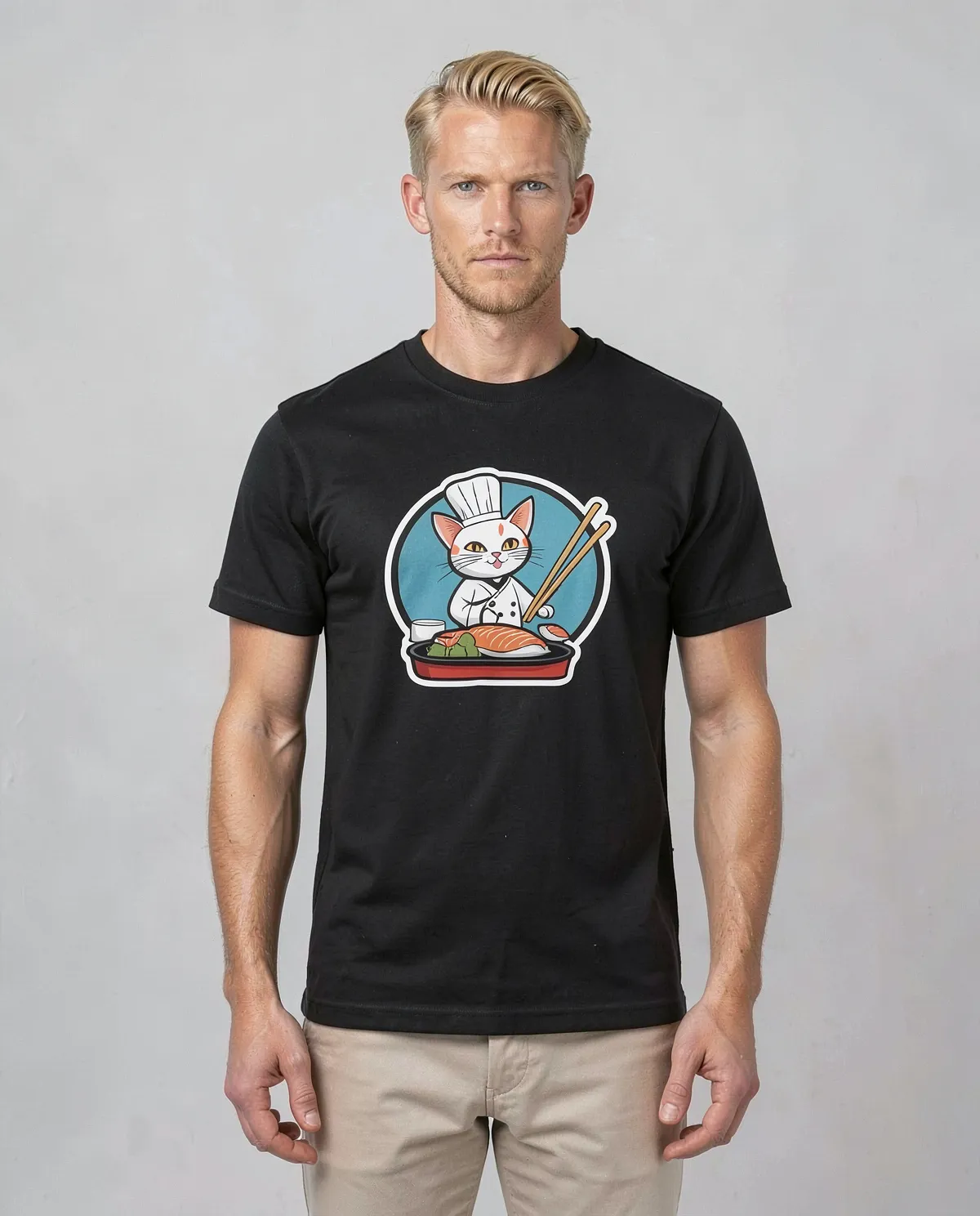 T‑shirt nera con grafica unica 0