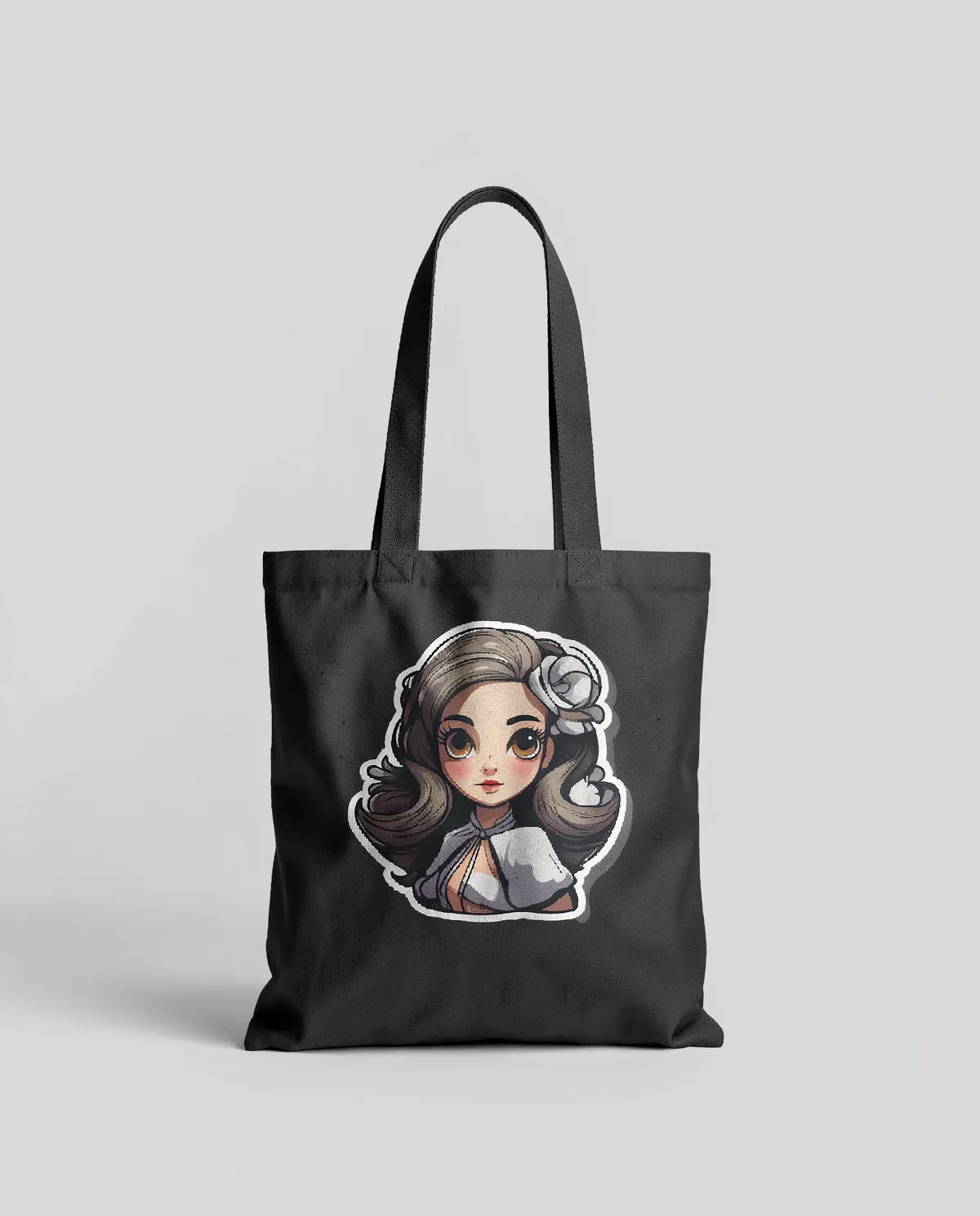 Tote Bag in cotone personalizzabile con manici lunghi 0