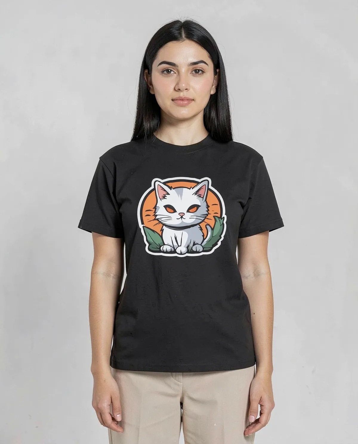 Maglietta di cotone organico nera 0
