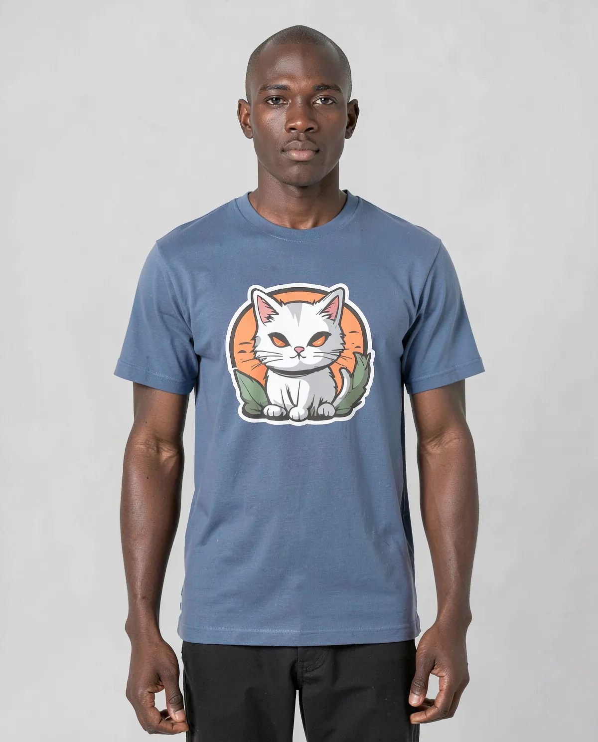T‑shirt blu con grafica audace 0