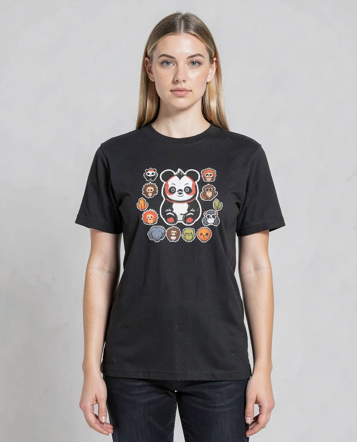 T‑shirt nera con logo audace 0