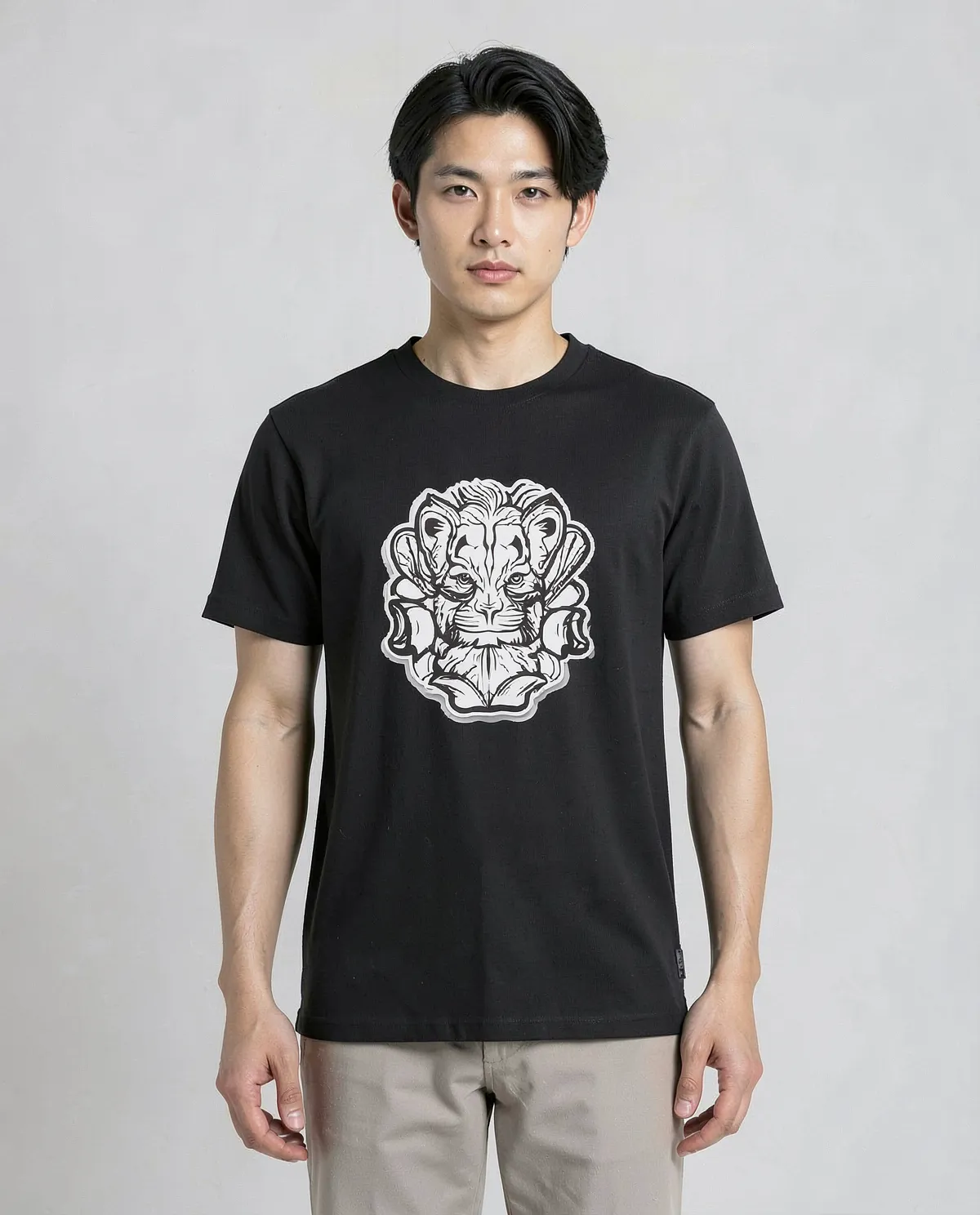 T-shirt Nero Classico Collo giro 0