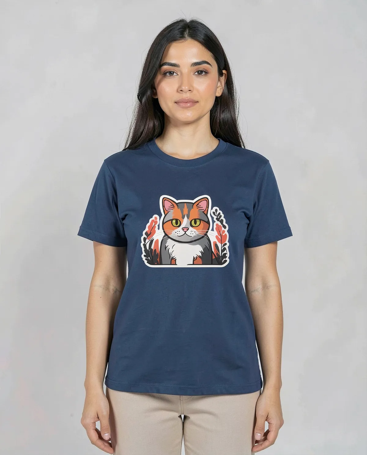 Blu T-Shirt, Cotone Organico, Taglio Moderno 0
