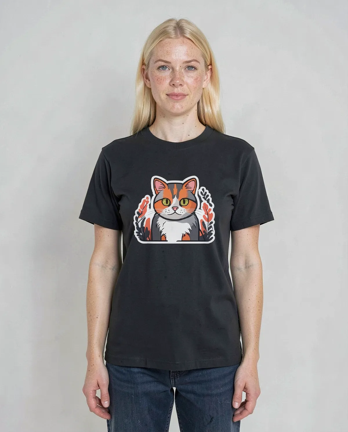 Maglietta nera con design grafico unico