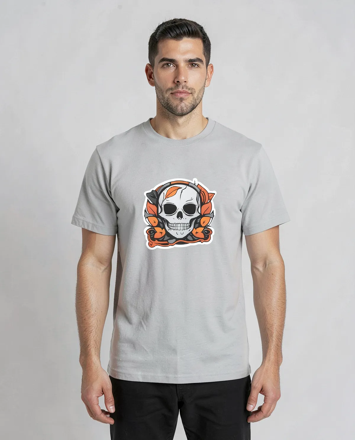 T‑shirt bianca in cotone organico unisex – taglio moderno 0