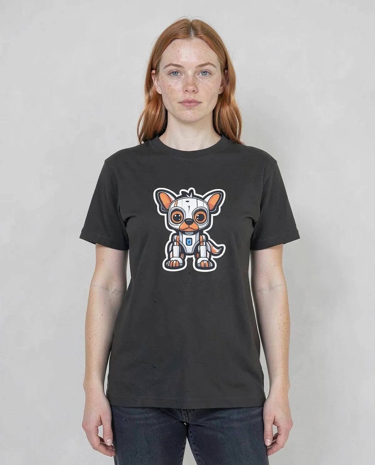 T-Shirt nero con design del logo audace 0