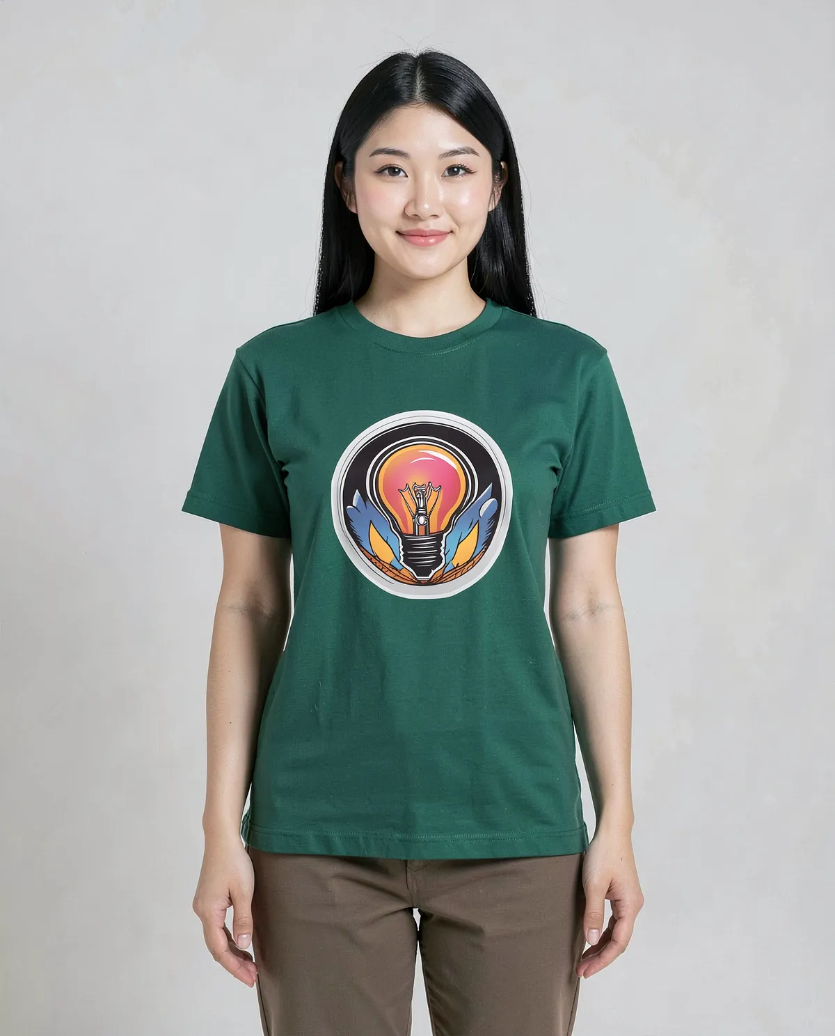 Green T-Shirt with Bold Graphic 0