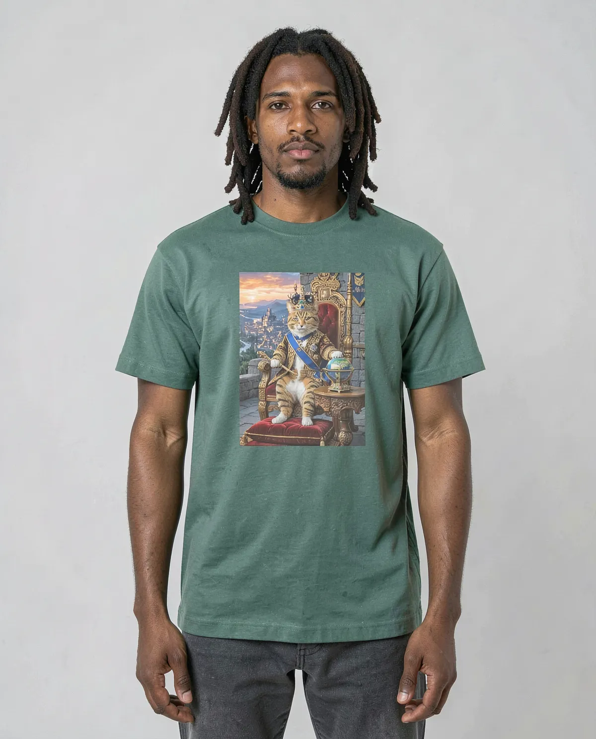 Green T-Shirt with Unique Floral Pattern 0