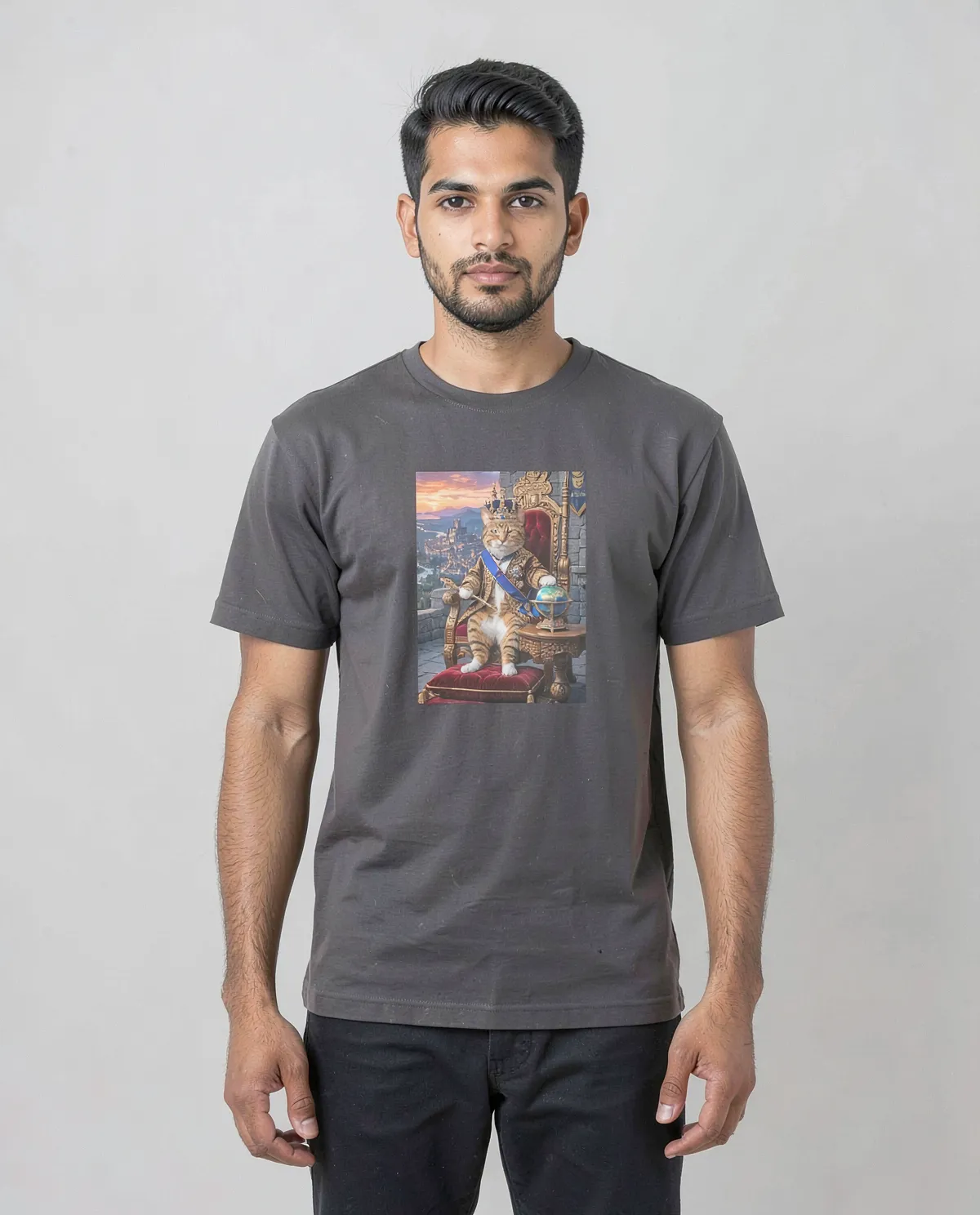 Black T-Shirt with Bold Graphic Design 0