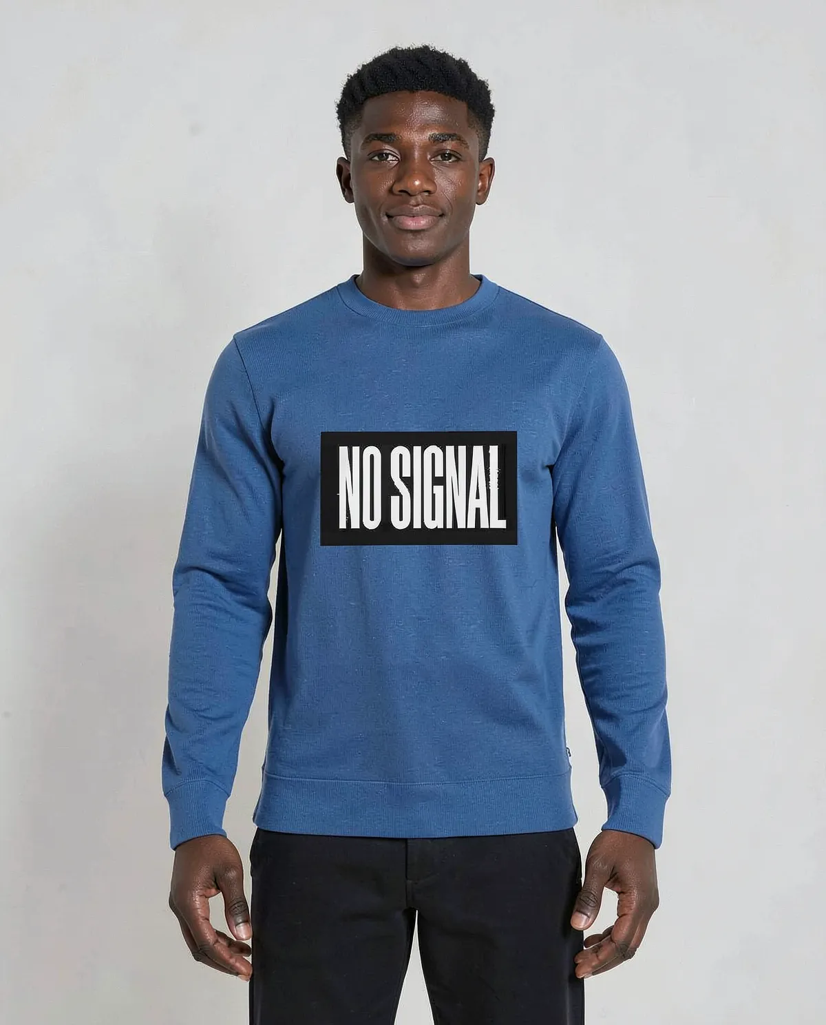 Blue Brushed Organic Cotton Sweatshirt 0