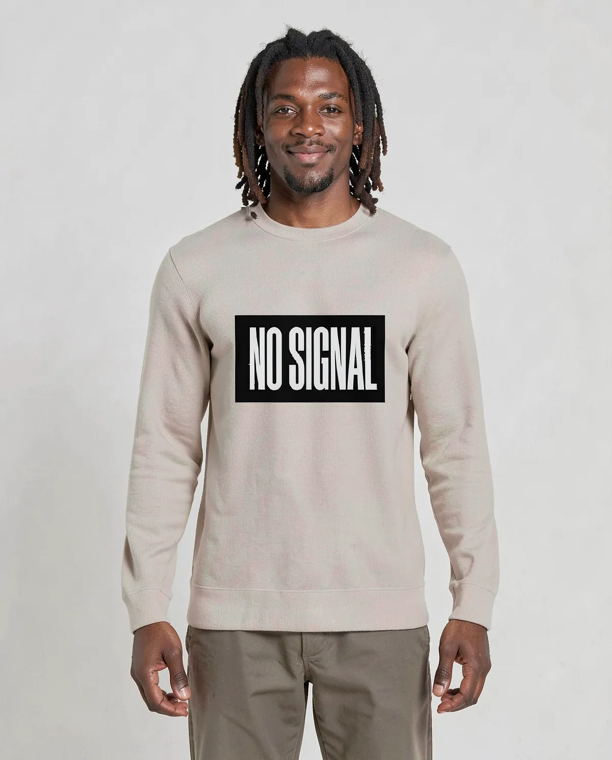 Cream Unisex Sweatshirt with Soft Organic Cotton 0