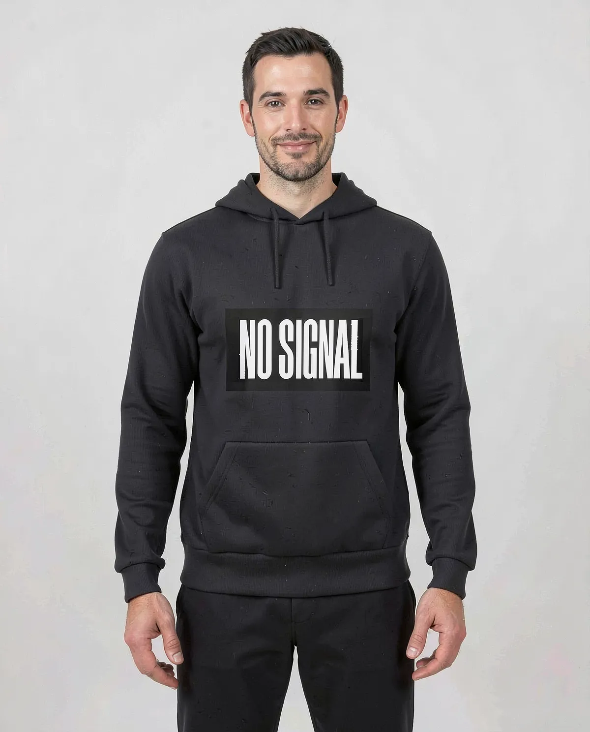Black Premium Sweatshirt – Eco‑Sustainable Brushed Cotton 0