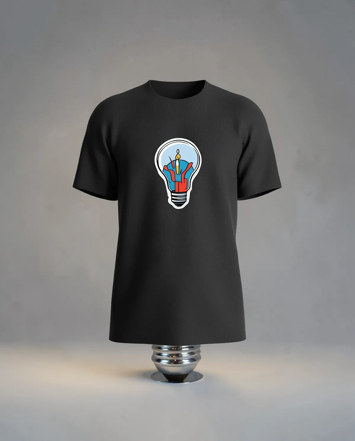 Black T-Shirt with Bold Logo Design 59