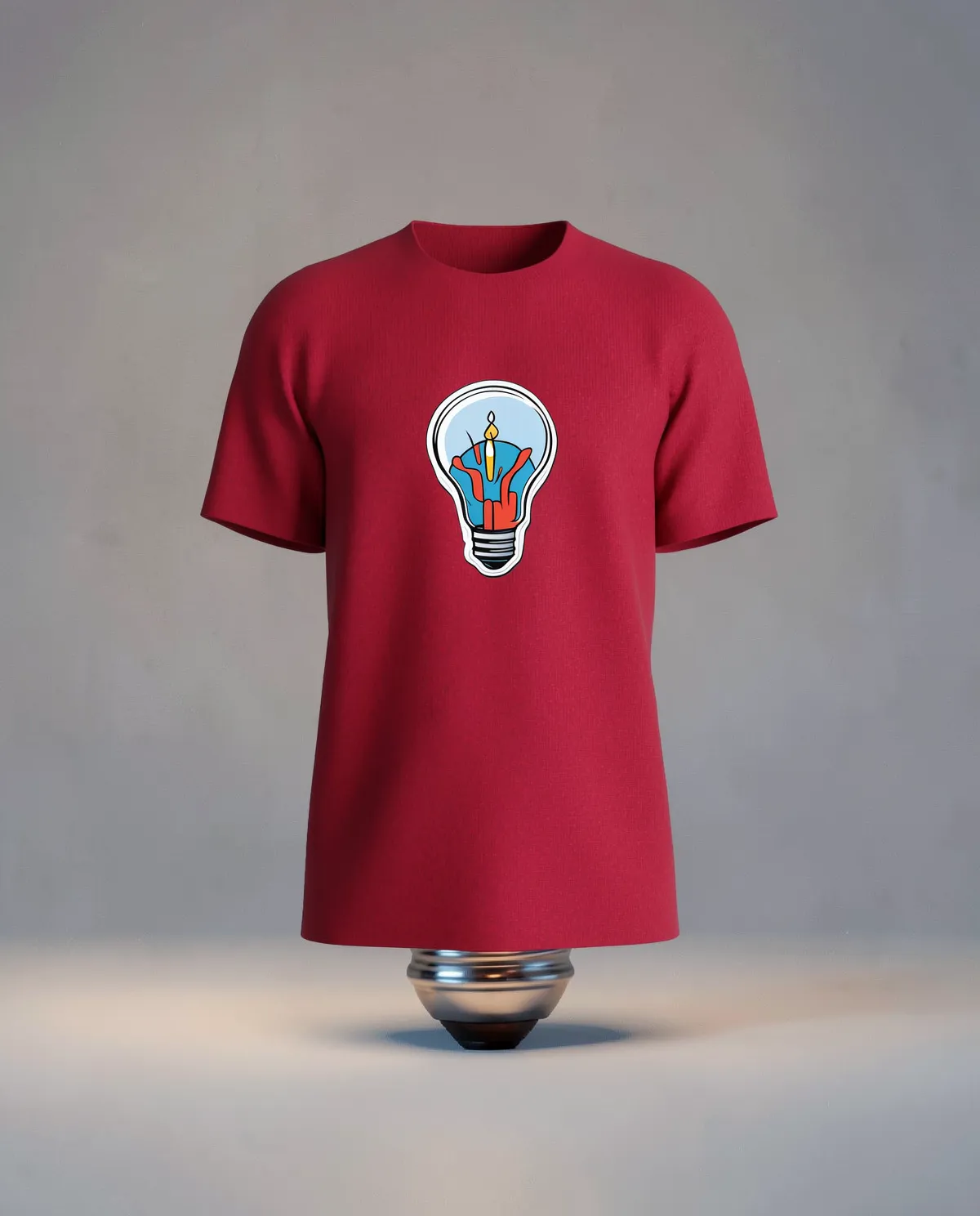 Red T-Shirt with Bold Graphic Print 59