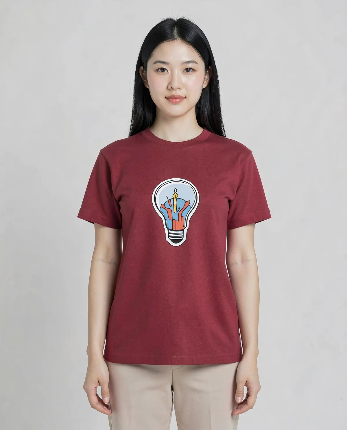 Red T-Shirt with Bold Graphic Print 0
