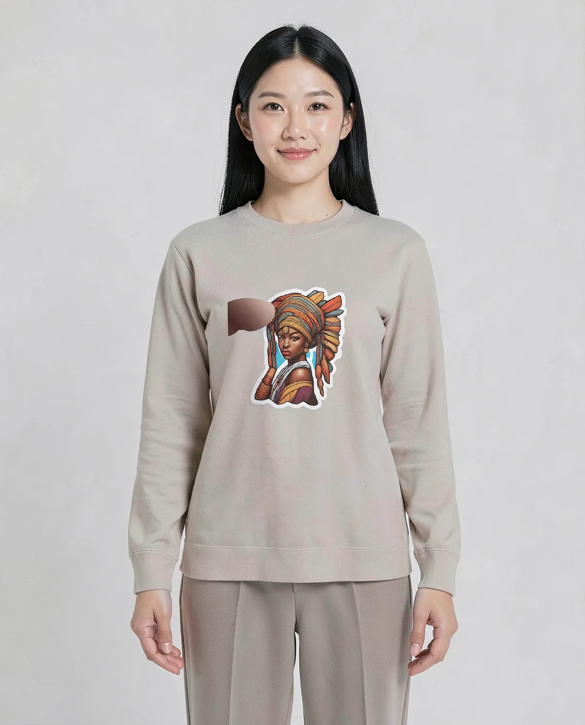 Cream Brushed Organic Sweatshirt