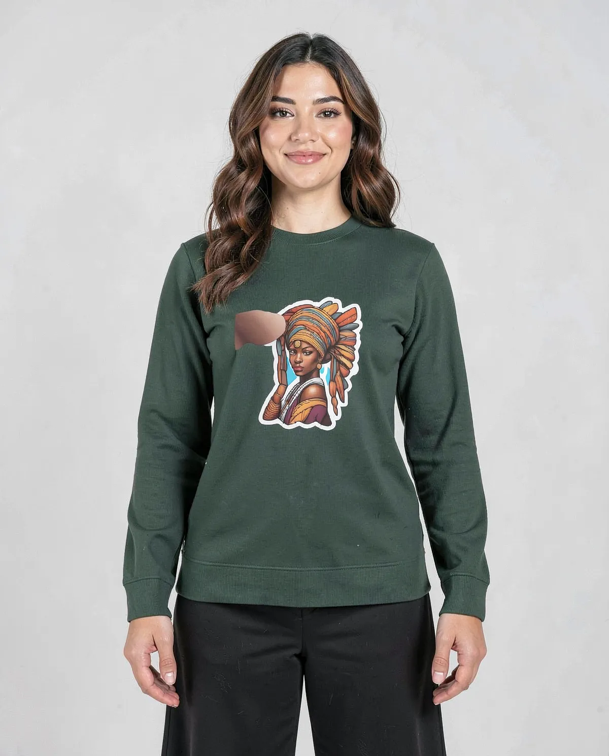 Green Brushed Sweatshirt – Eco‑Sustainable Comfort 0