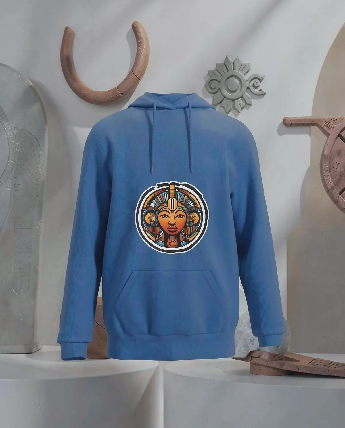 Blue Brushed Organic Cotton Sweatshirt 59