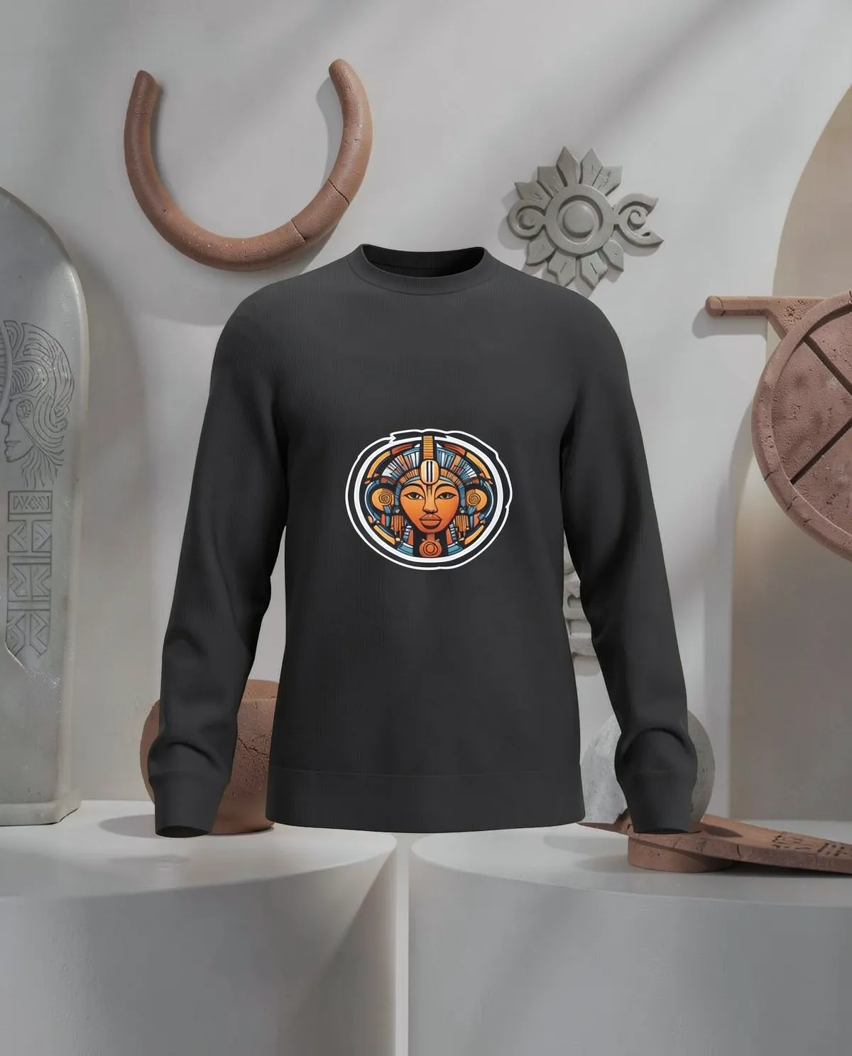 Black Brushed Organic Cotton Sweatshirt 59