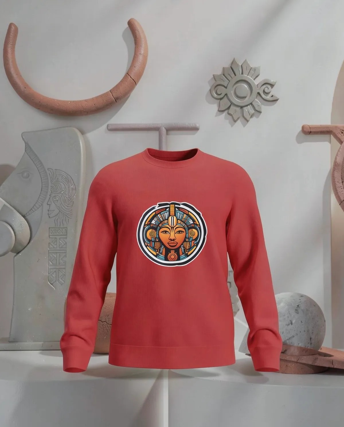 Red Organic Brushed Sweatshirt 59