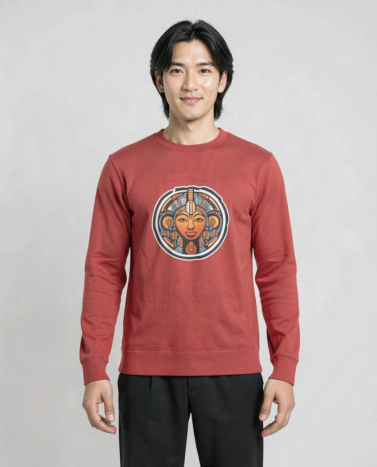 Red Organic Brushed Sweatshirt 0