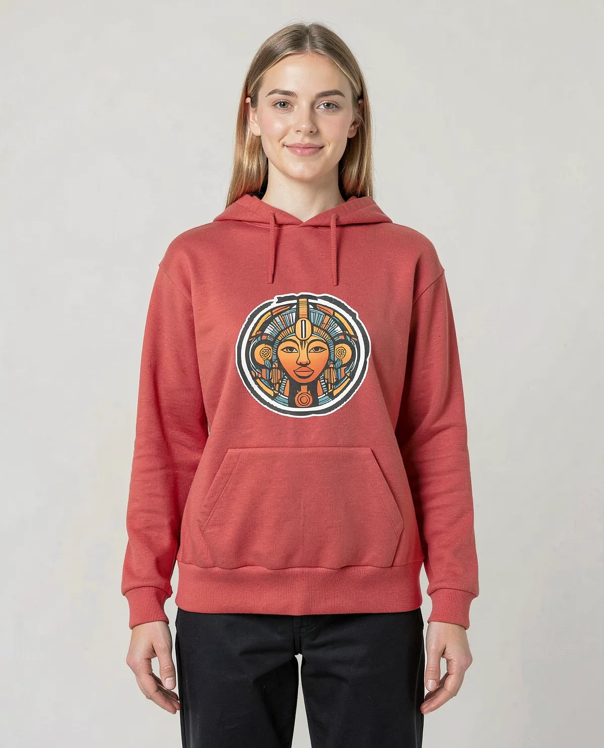 Red Brushed Organic Sweatshirt 0