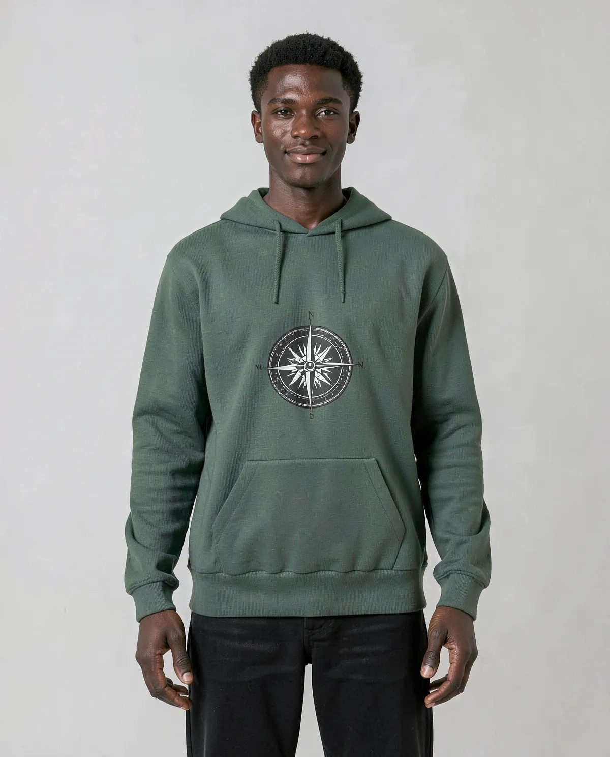Green Brushed Organic Cotton Sweatshirt 0