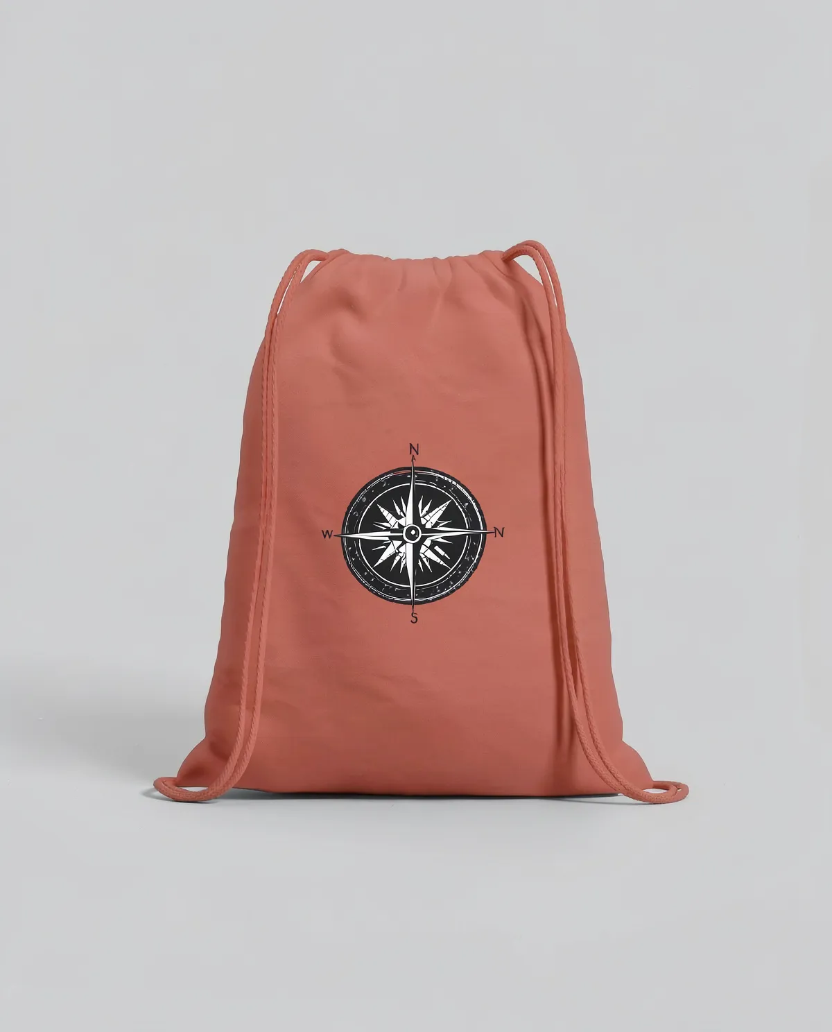 Lightweight Cotton Drawstring Gym Bag with Natural Drawstrings
