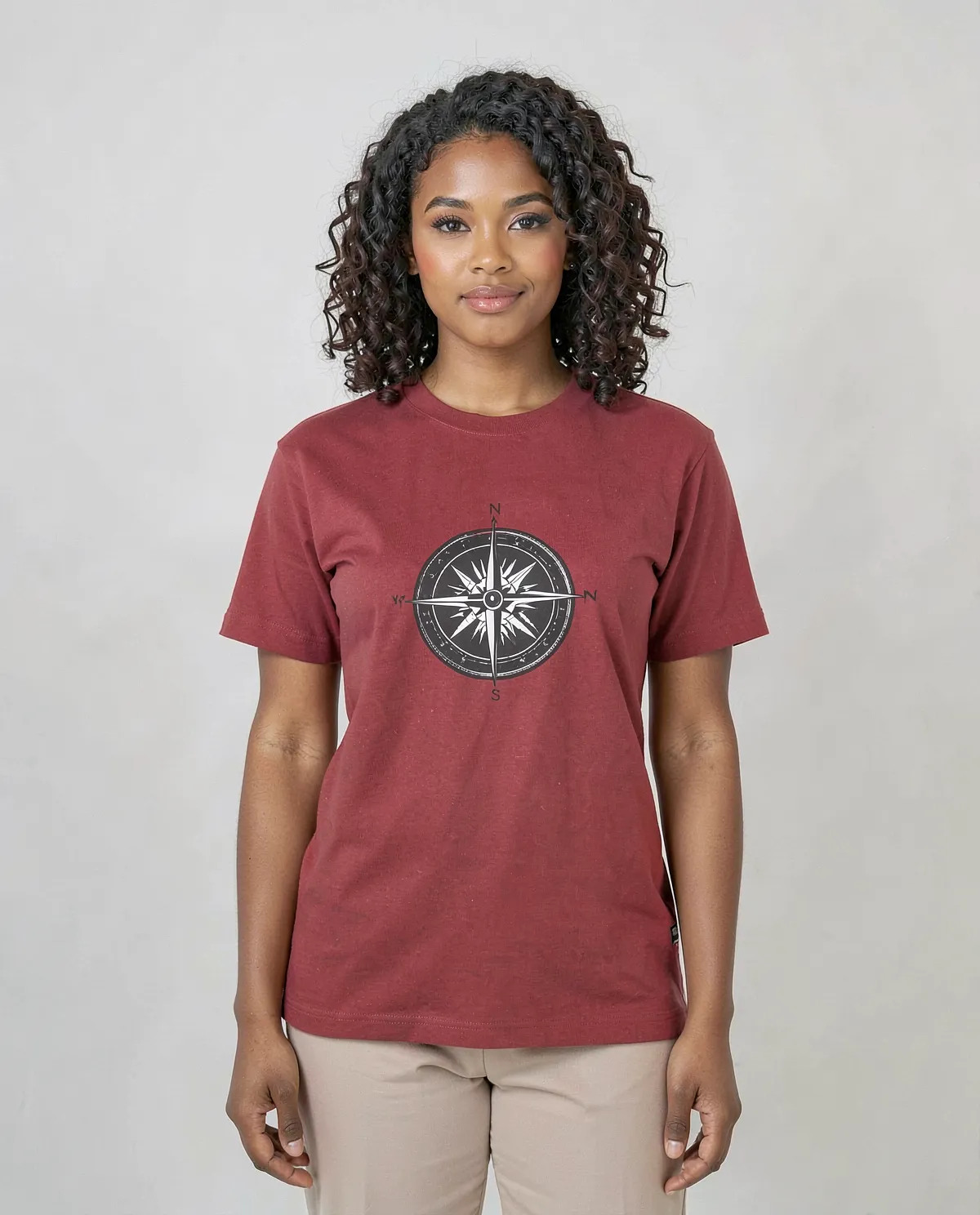 Red T-Shirt with Bold Graphic Print 0