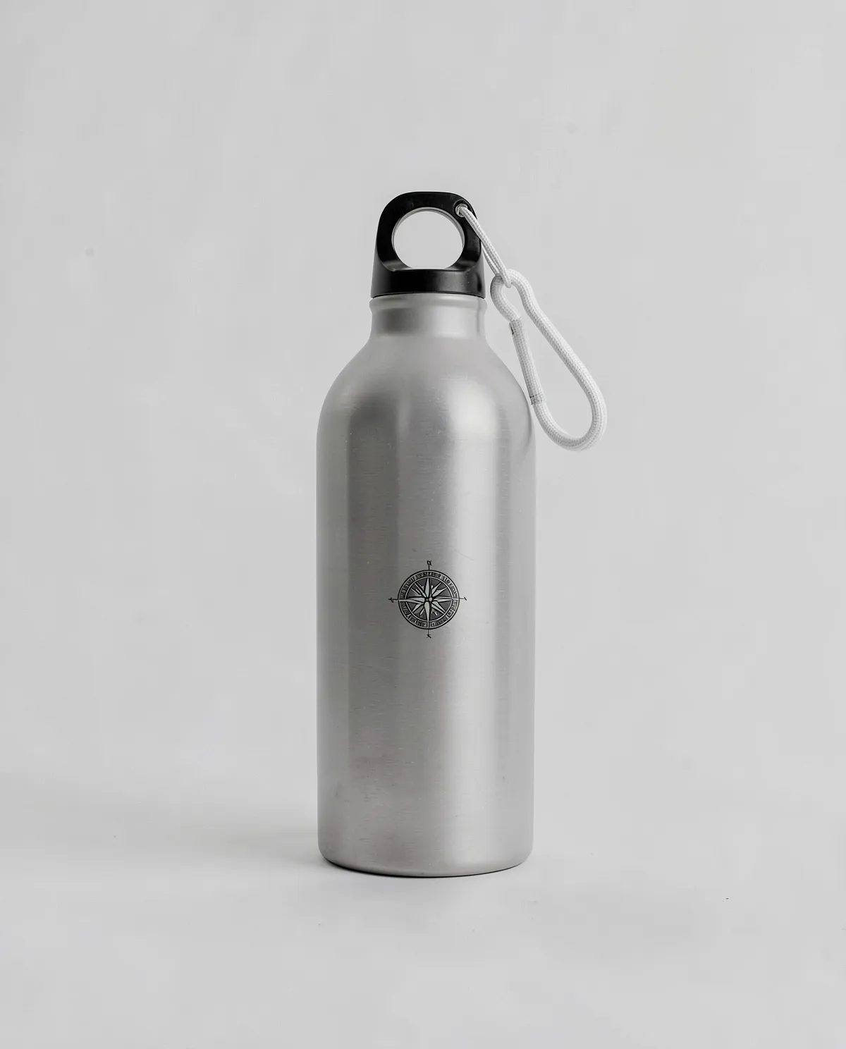 Smooth Surface Recycled Aluminum Water Bottle with Carabiner