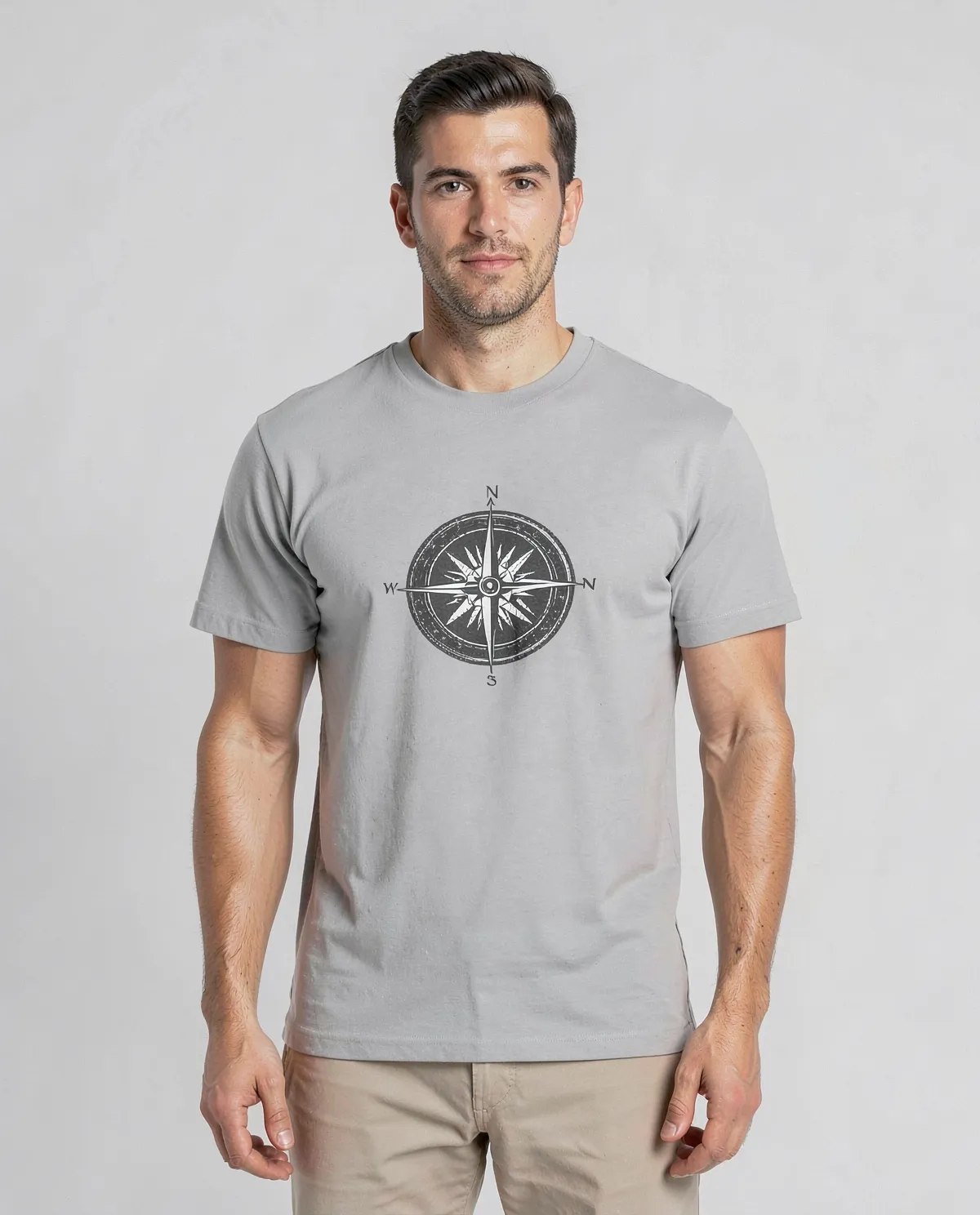 Grey T-Shirt Organic Cotton Modern Fit 0