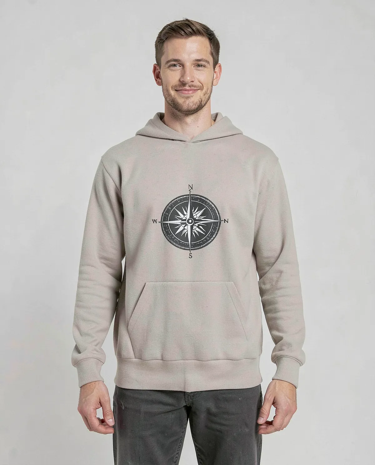 Cream 100% Cotton Unisex Sweatshirt 0