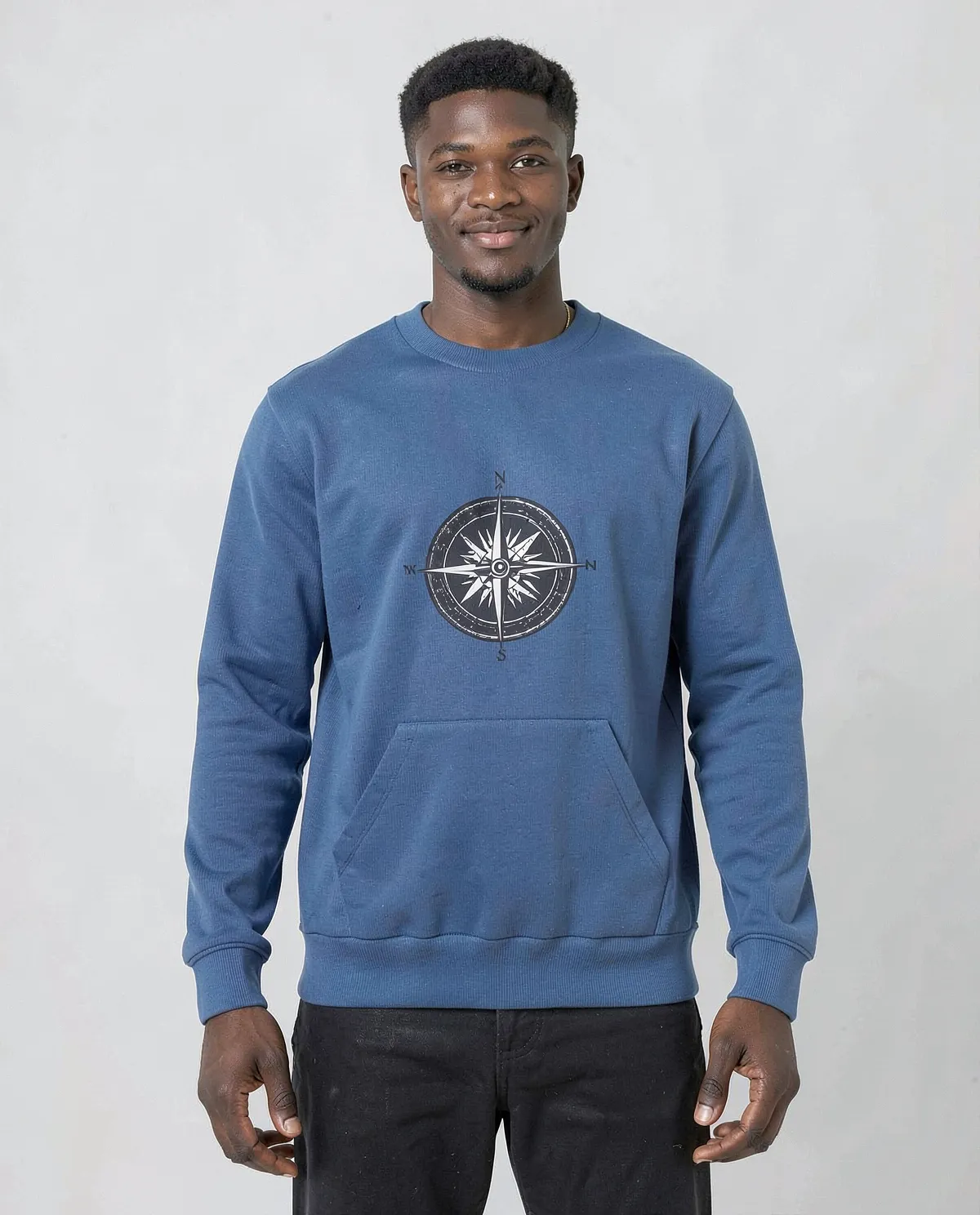 Blue Brushed Organic Sweatshirt 0