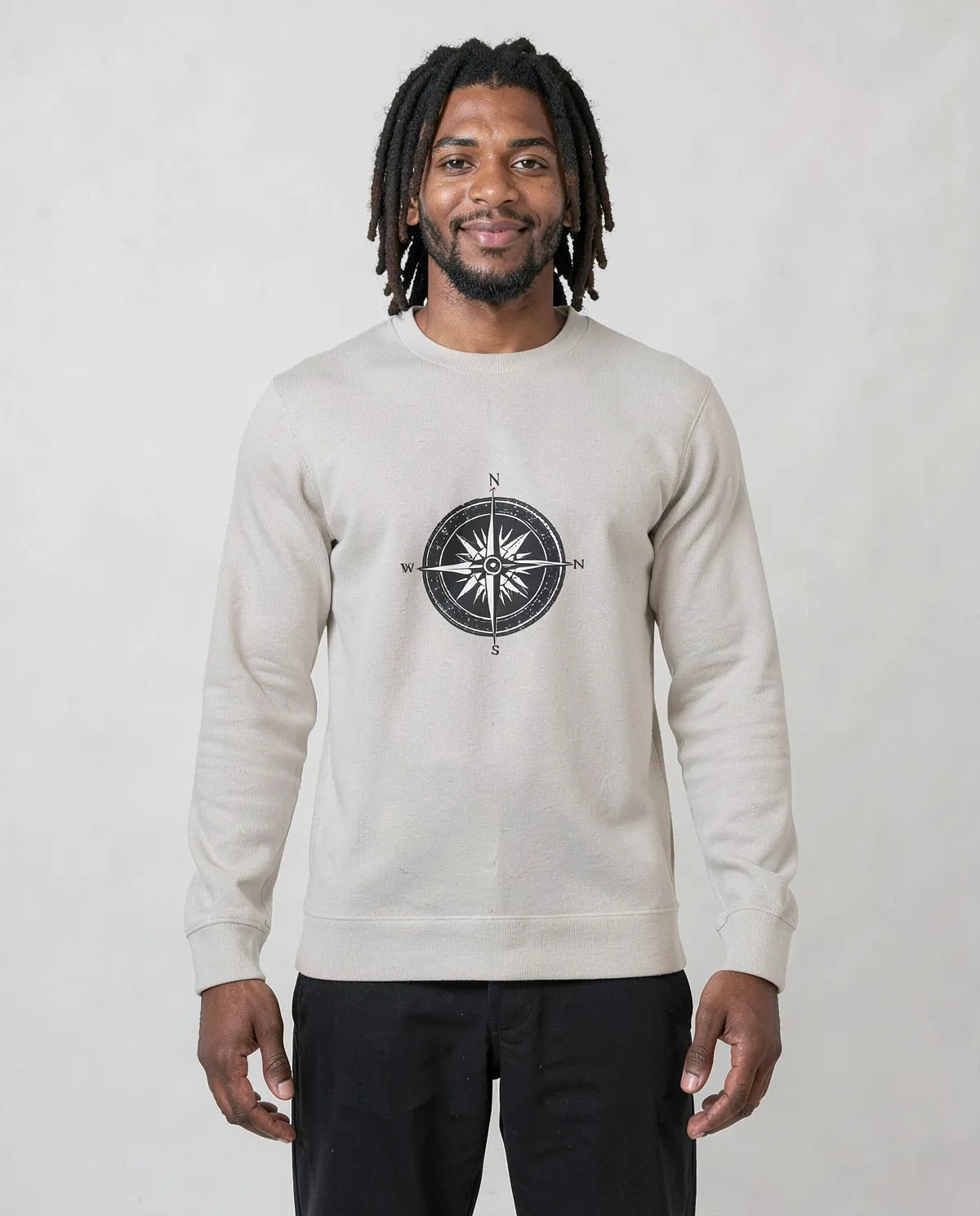 Cream Brushed Sweatshirt – Soft Organic Cotton Comfort