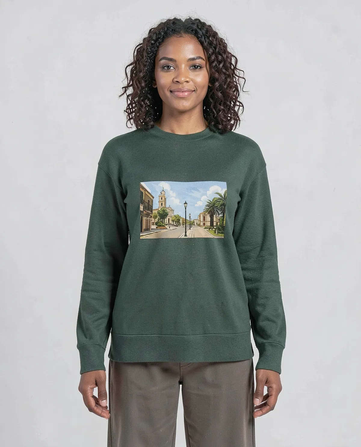 Premium Green Sweatshirt – Brushed Organic Cotton 0