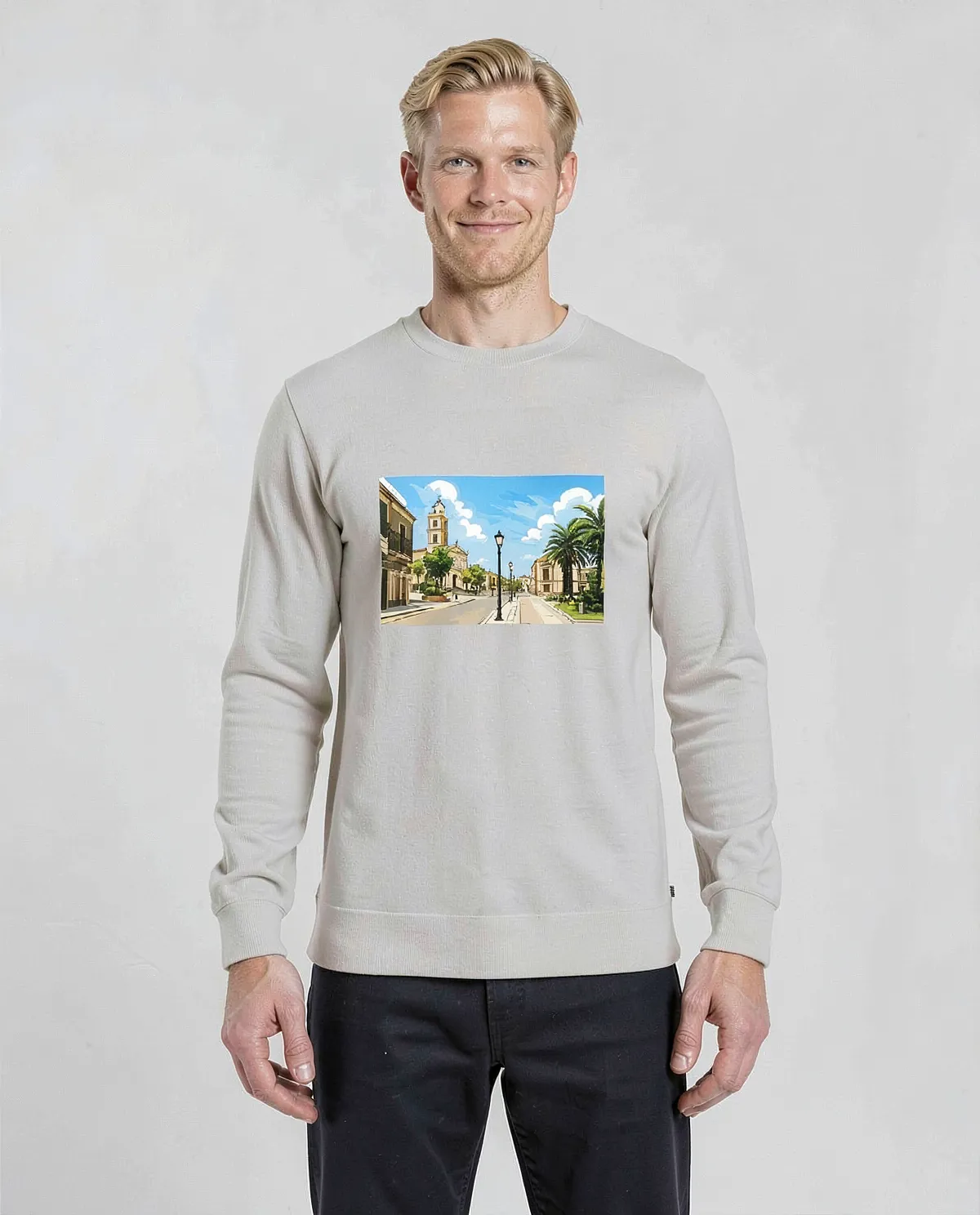 Cream Unisex 3-Thread Sweatshirt