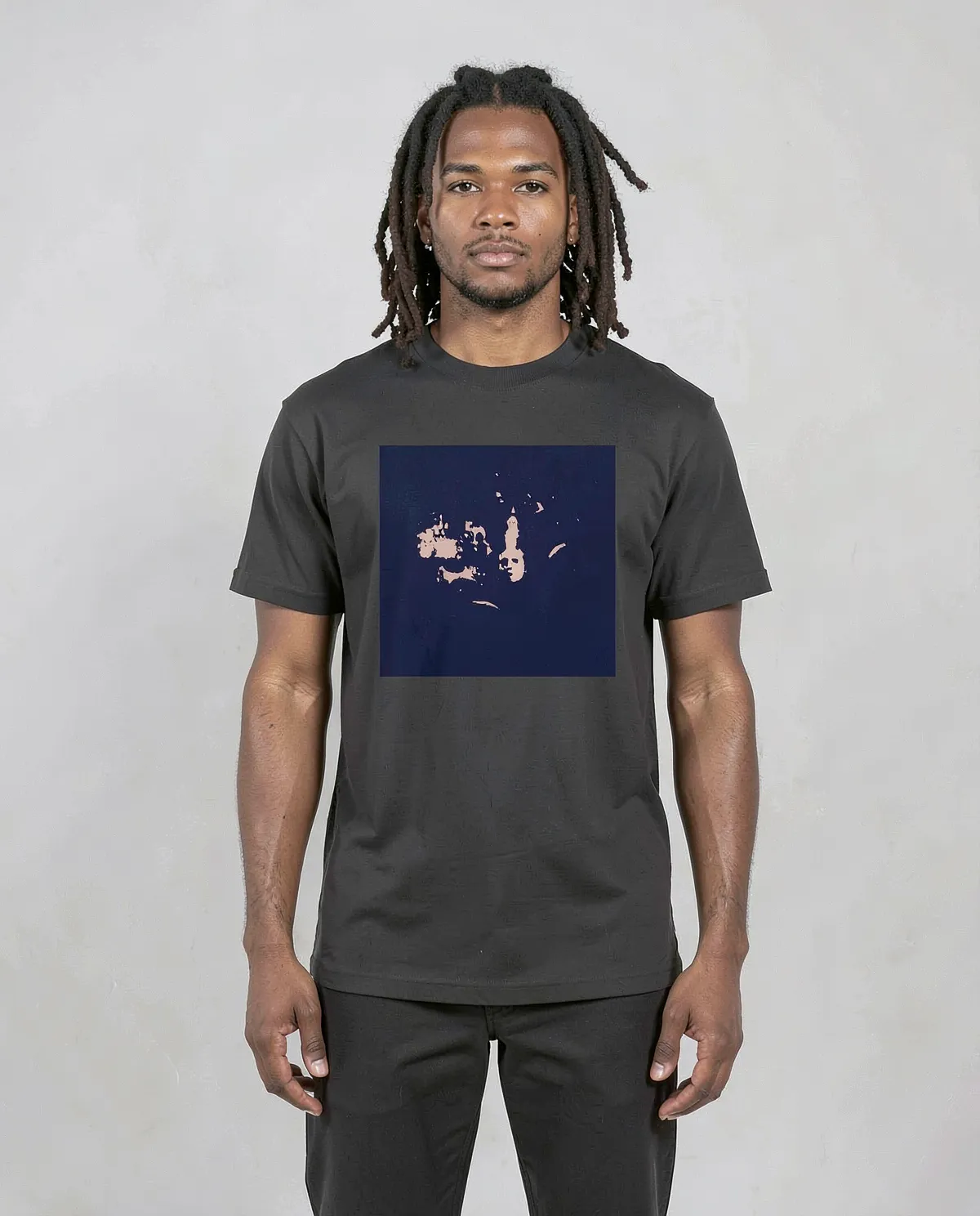 Black T-Shirt with Unique Graphic Design 0