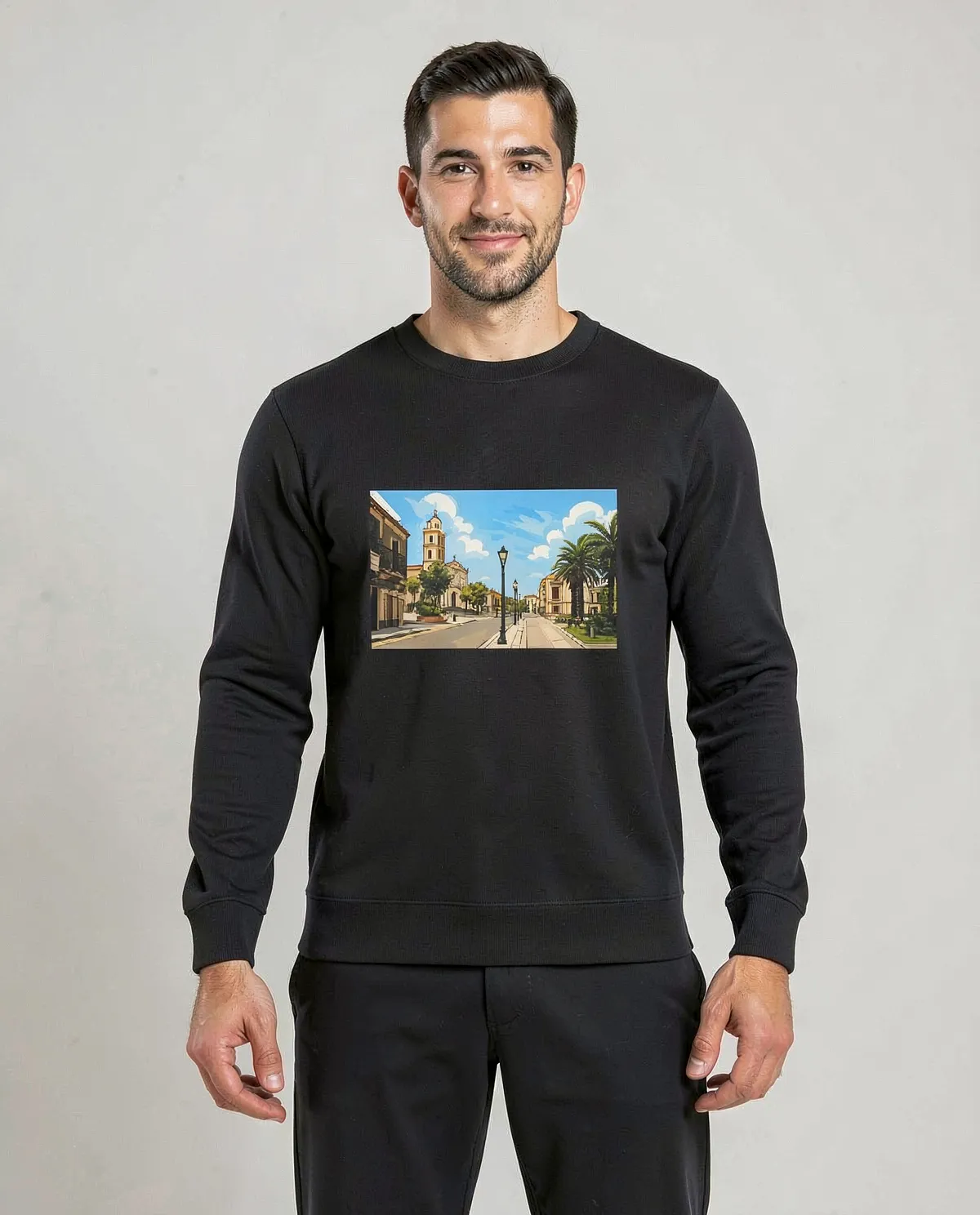Black Premium Sweatshirt Organic Brushed Cotton 0