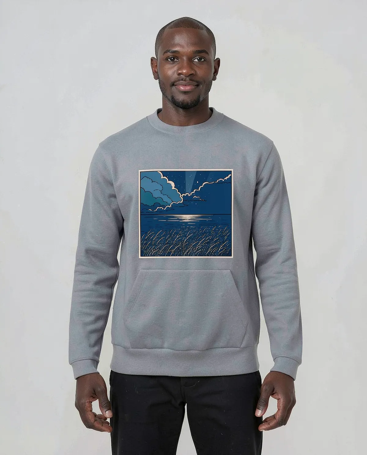 Grey Brushed Organic Cotton Premium Sweatshirt 0