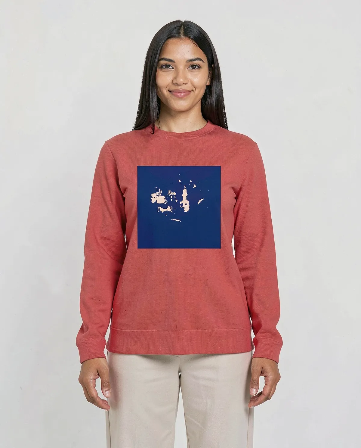 Red Brushed Organic Sweatshirt 0
