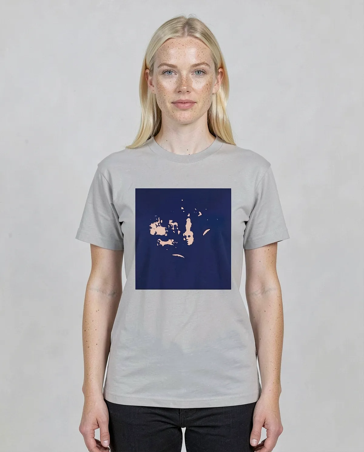 Grey T-Shirt with Eco-Friendly Minimalist Design 0