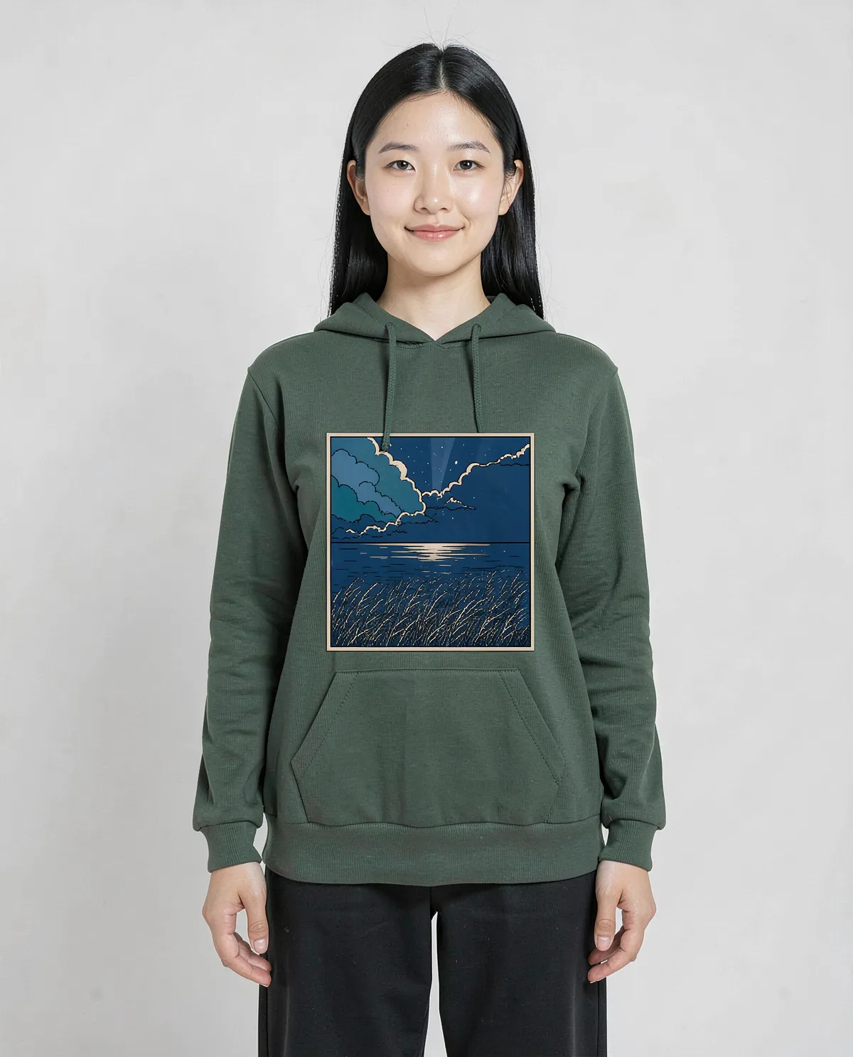 Green Unisex Sweatshirt – 100% Cotton, Durable Print 0