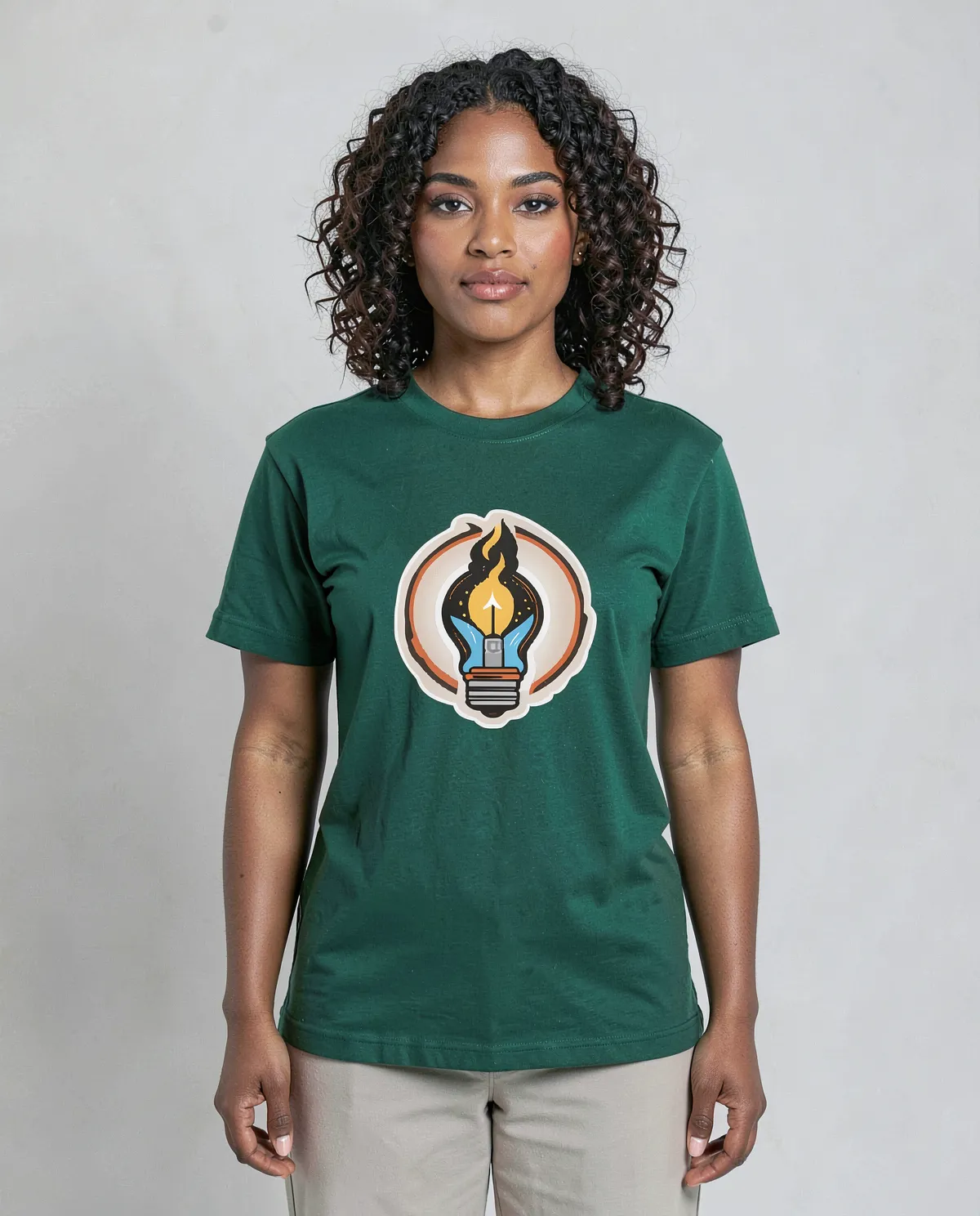 T-Shirt Green Short Sleeve Crew Neck Eco-Sustainable Organic Cotton 0
