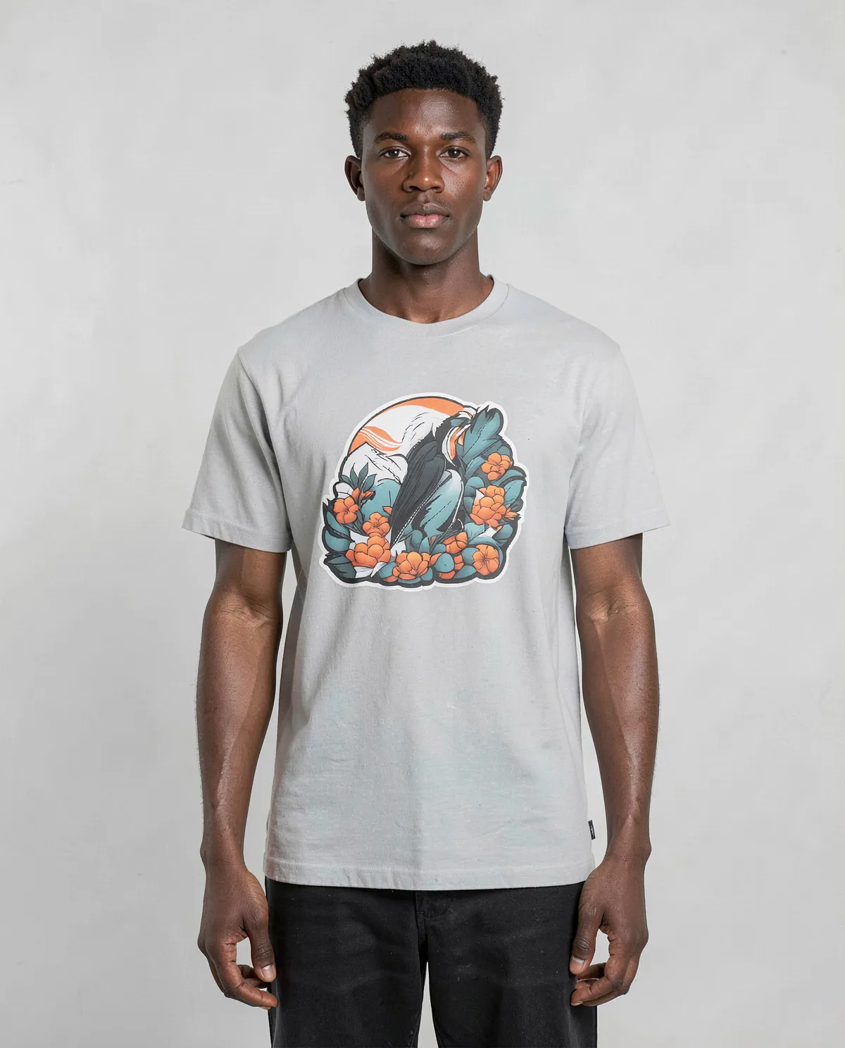 Organic White T-Shirt with Custom Print 0
