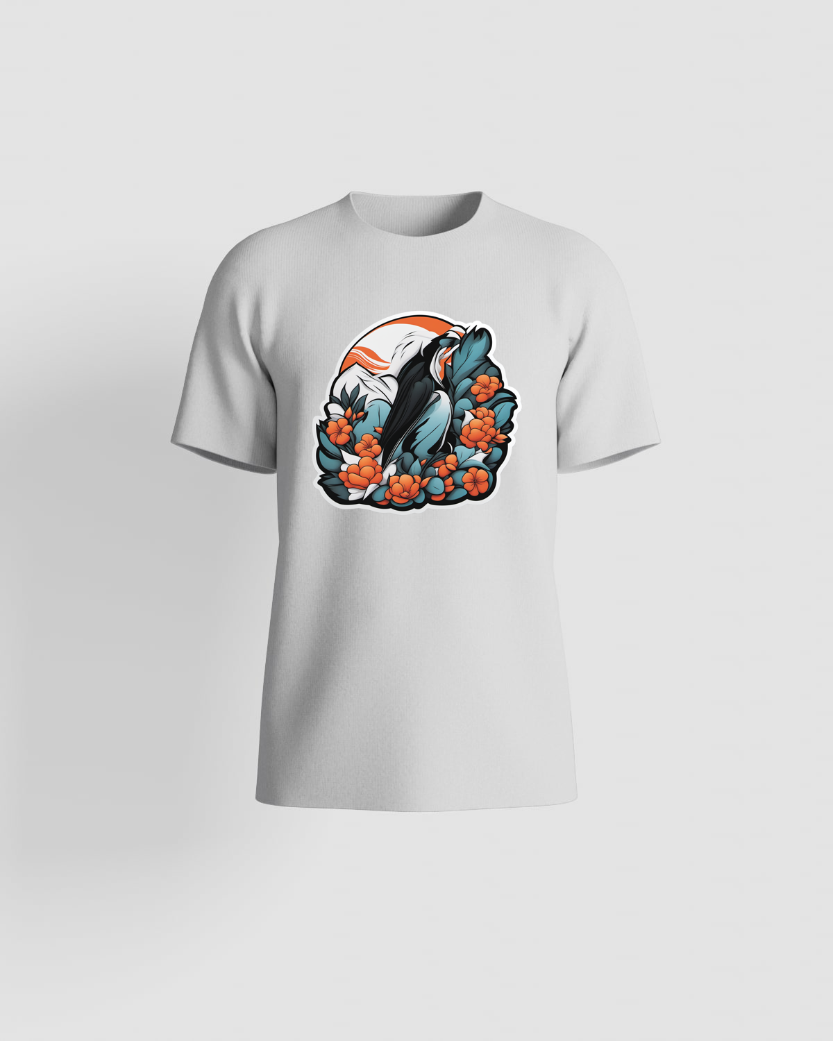Organic White T-Shirt with Custom Print 59