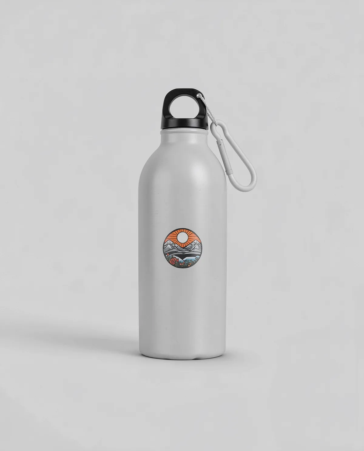 Eco‑Recycled Aluminum Water Bottle with Carabiner Clip